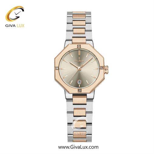 ساعت مچی اورجینال زنانه کلبرت COLBERT رزگلد | نقره ای-رزگلد| خاکی| کد رفرنس 0347L