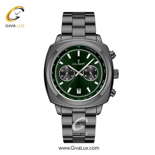 ساعت مچی اورجینال مردانه کلبرت COLBERT سه موتوره فول تایم تیتانیوم | تیتانیوم| سبز یشمی تیره| کد رفرنس 0350M