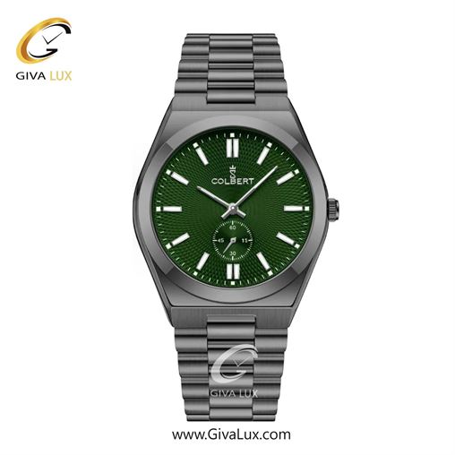 ساعت مچی اورجینال مردانه کلبرت COLBERT دو موتوره زیر ثانیه تیتانیوم | تیتانیوم| سبز یشمی تیره| کد رفرنس  0358M
