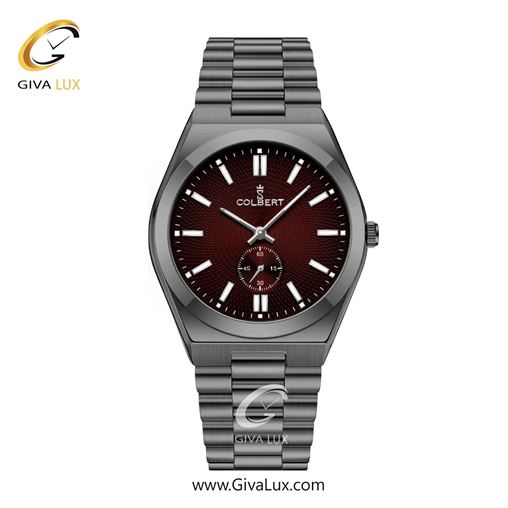 ساعت مچی اورجینال مردانه کلبرت COLBERT دو موتوره زیر ثانیه تیتانیوم | تیتانیوم| زرشکی| کد رفرنس  0358M