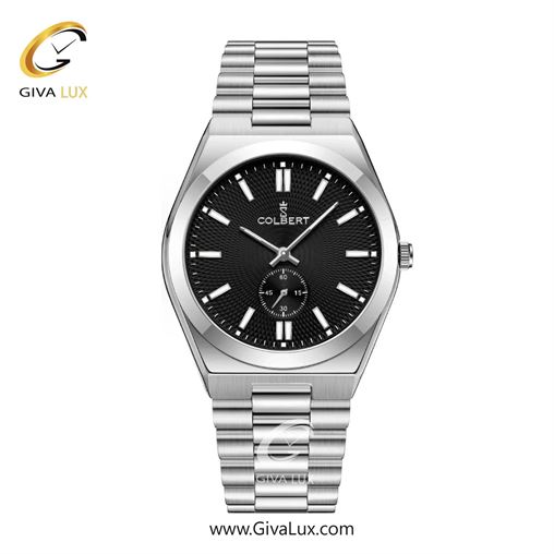 ساعت مچی اورجینال مردانه کلبرت COLBERT دو موتوره زیر ثانیه نقره ای | نقره ای| مشکی| کد رفرنس 0358M