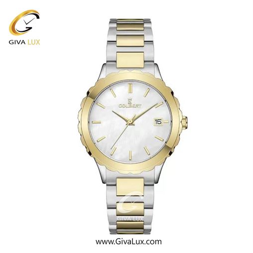 ساعت مچی اورجینال زنانه کلبرت COLBERT طلایی | نقره ای-طلایی| سفید صدفی| کد رفرنس 0310L