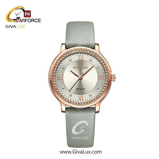 ساعت مچی زنانه بند چرمی دورنگین ناوی فورس (نیوی فورس) NF5036RG/GY/GY 372_5036Gray-Ro.jpg