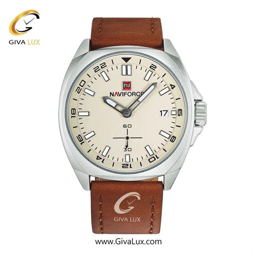 ساعت مچی مردانه بند چرمی ناوی فورس(نیوی فورس)   NF9104 S/W 38_9104BRWW.jpg