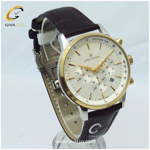ساعت مردانه سه موتوره فول تایم زوپینی بند چرمی