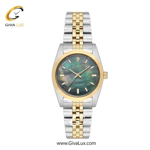 ساعت مچی اورجینال زنانه فریلوک Freelook طلایی | نقره ای-طلایی| سبز یشمی تیره| کد رفرنس FL.4.10004-5