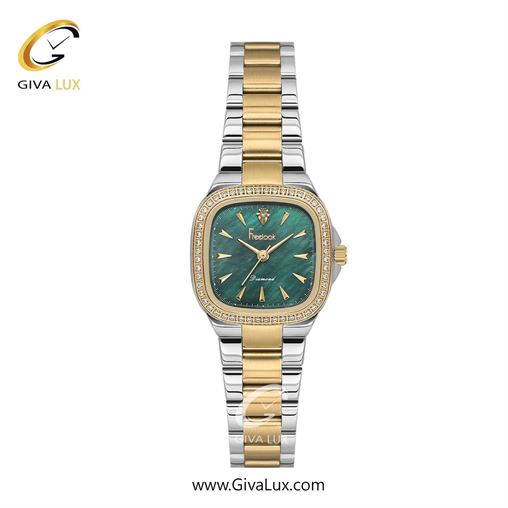 ساعت مچی اورجینال زنانه فریلوک Freelook طلایی | نقره ای-طلایی| سبز یشمی تیره| کد رفرنس FL.4.10013.5