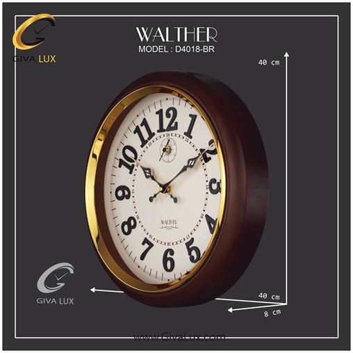 ساعت دیواری اورجینال والتر چوب قهوه ای| کد رفرنس 4018BR 4018-BR-2.jpg