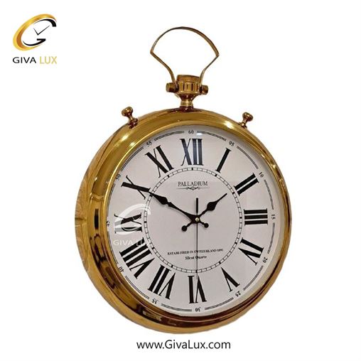 ساعت دیواری اورجینال پالادیوم آلیاژ فلزی طلایی| کد رفرنس 105