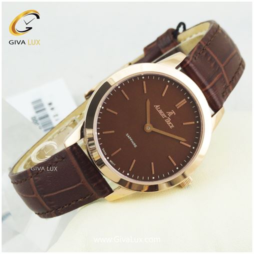 ساعت مچی زنانه بند چرمی آلبرت ترایس مدل AT20295