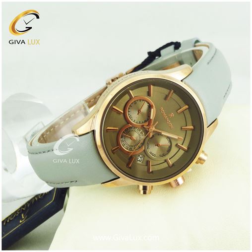 ساعت مچی زنانه طرح سه موتوره رومانسون بندچرمی طوسی