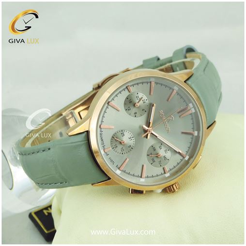 ساعت مچی زنانه سه موتوره فول تایم رومانسون بندچرمی طوسی