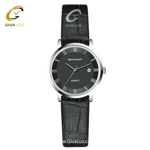 ساعت مچی بند چرمی زنانه مشکی ساندا مدل SANDA188