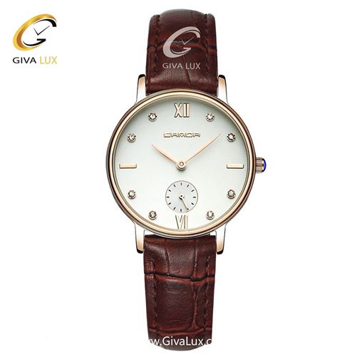  ساعت زنانه ساندا بند چرمی قهوه ای SANDA201