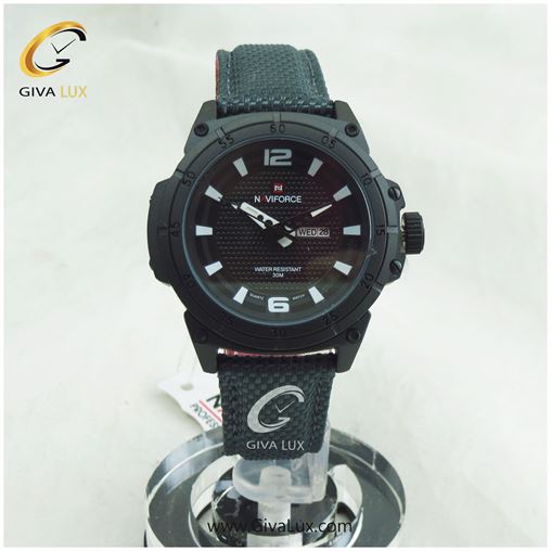 ساعت مچی زنانه بند برزنتی ناوی فورس  مدل NF9066 B/W/GY 44681-2.jpg