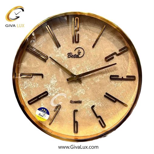 ساعت دیواری اورجینال بتیس آلیاژ فلزی طلایی| کد رفرنس 4520