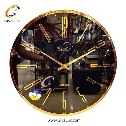 ساعت دیواری اورجینال بتیس آلیاژ فلزی طلایی| کد رفرنس 4520