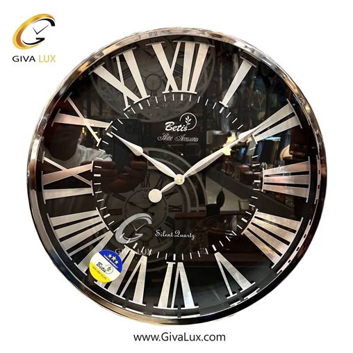 ساعت دیواری اورجینال بتیس آلیاژ فلزی نقره ای| کد رفرنس 4525