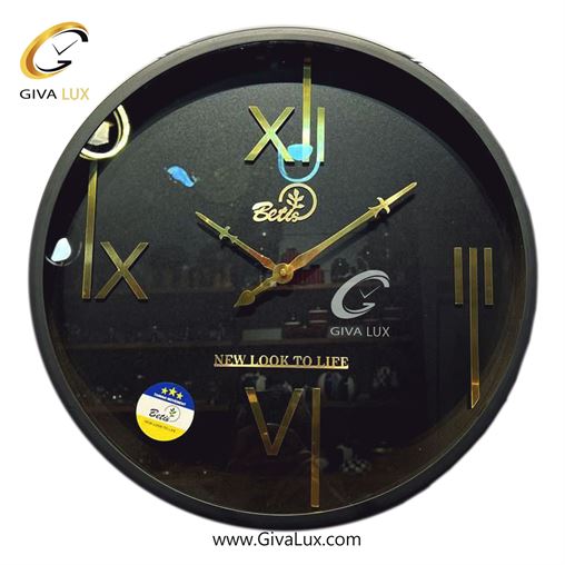 ساعت دیواری اورجینال بتیس پلاستیک فشرده ABS تیتانیوم| کد رفرنس 4535