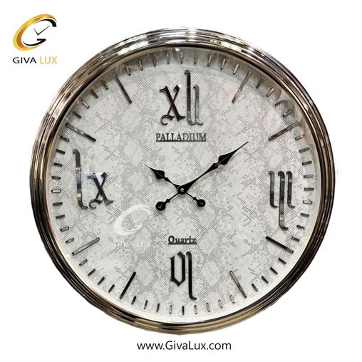 ساعت دیواری اورجینال پالادیوم آلیاژ فلزی نقره ای| کد رفرنس 505