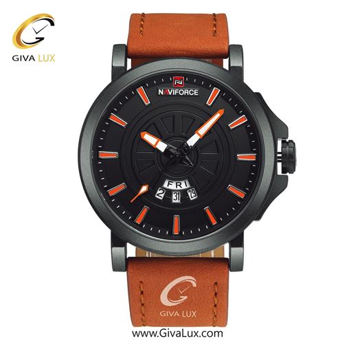 ساعت مچی مردانه بند چرمی نارنجی ناوی فورس (نیوی فورس) کد NF9125-B/O/L.BN  490_NF9125-BOLBN.jpg