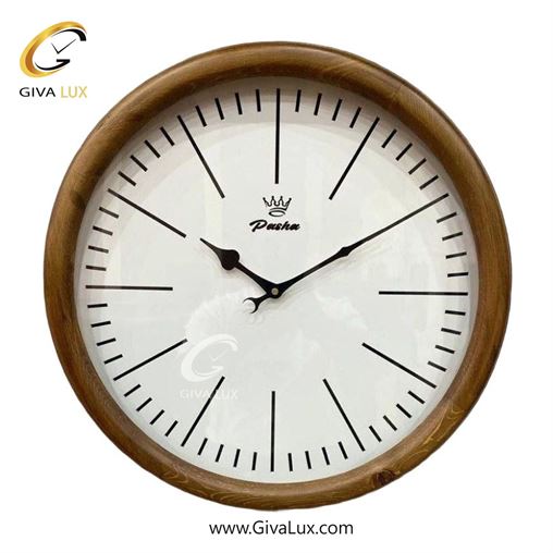 ساعت دیواری اورجینال پاشا چوب قهوه ای| کد رفرنس 501
