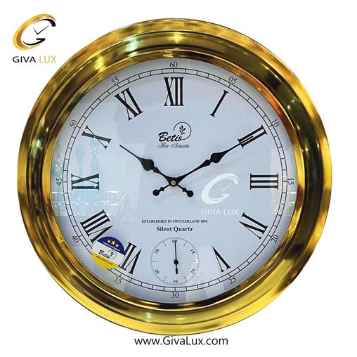 ساعت دیواری اورجینال بتیس آلیاژ فلزی طلایی| کد رفرنس 5010