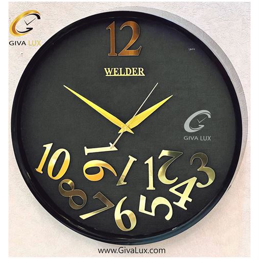 ساعت دیواری اورجینال ولدر PVC مشکی| کد رفرنس 5017