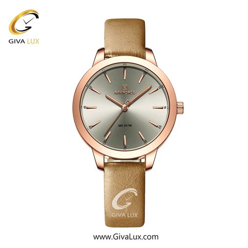 ساعت مچی زنانه بند چرمی ناوی فورس(نیوی فورس) NF5024 RG/GY/G 5024ChRoGr.jpg