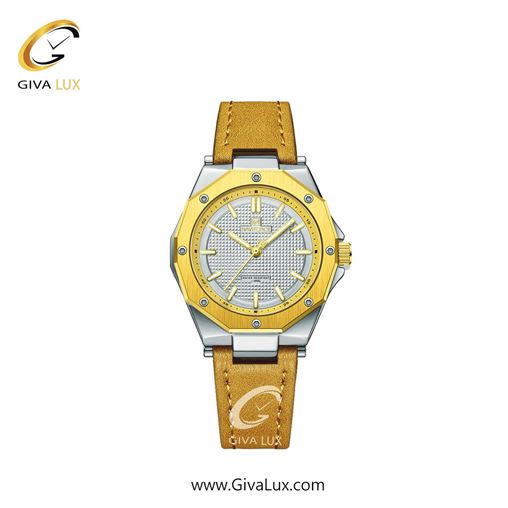 ساعت مچی زنانه بند چرمی ناوی فورس(نیوی فورس)زرد NF5026 G/W/Y 5026GGS-S.jpg