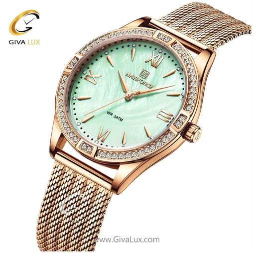 ساعت مچی زنانه بند فلزی نوی فورس NF5028 5028rggn1.jpg