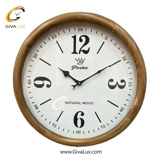 ساعت دیواری اورجینال پاشا چوب قهوه ای| کد رفرنس 503
