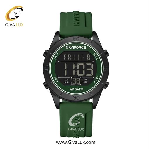 ساعت مچی اورجینال زنانه ناوی فورس|Naviforce|نوی فورس|نیوی فورس مشکی | سبز| مشکی| کد رفرنس NF5054 B/GN/GN
