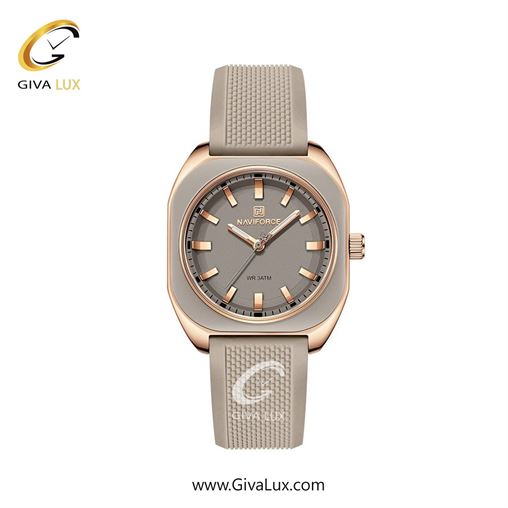 ساعت مچی اورجینال زنانه ناوی فورس|Naviforce|نوی فورس|نیوی فورس خاکی-رزگلد | خاکی| خاکی| کد رفرنس NF5061 RG/GY/GY