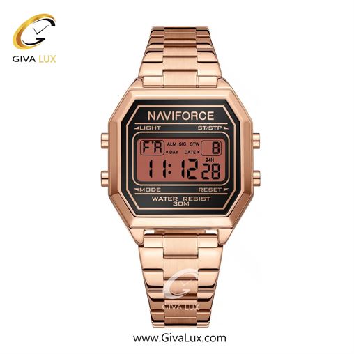 ساعت مچی اورجینال زنانه ناوی فورس|Naviforce|نوی فورس|نیوی فورس رزگلد | رزگلد| مشکی| کد رفرنس NF5063S RG/B/RG