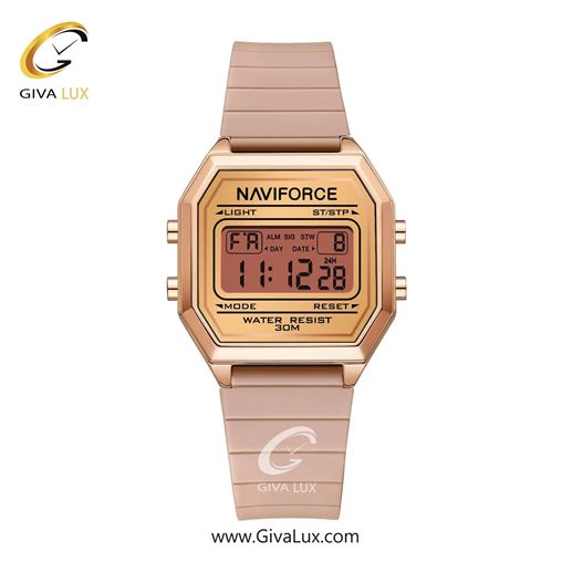 ساعت مچی اورجینال زنانه ناوی فورس|Naviforce|نوی فورس|نیوی فورس رزگلد | کرم| طلایی| کد رفرنس NF5063T RG/RG/RG