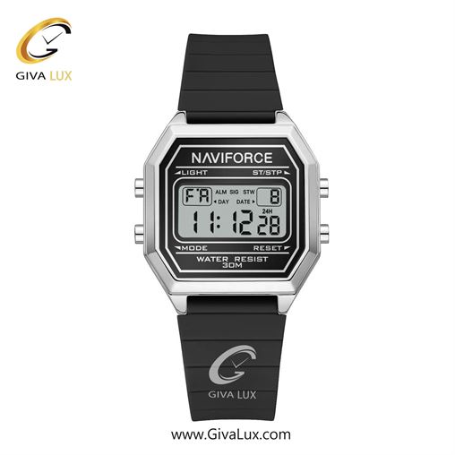 ساعت مچی اورجینال زنانه ناوی فورس|Naviforce|نوی فورس|نیوی فورس نقره ای | مشکی| مشکی| کد رفرنس NF5063T S/B/B