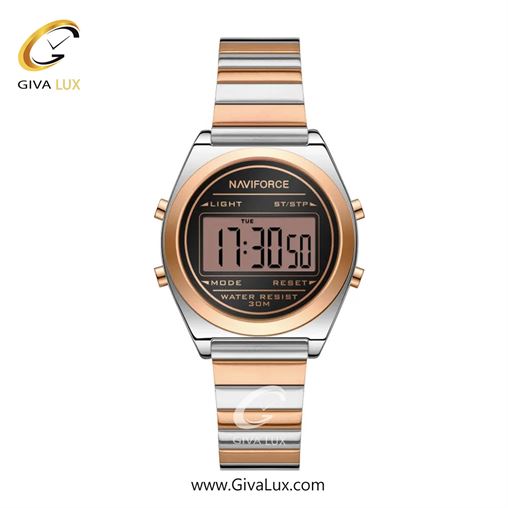 ساعت مچی اورجینال زنانه ناوی فورس|Naviforce|نوی فورس|نیوی فورس رزگلد | نقره ای-رزگلد| مشکی| کد رفرنس NF5066 S/B/RG