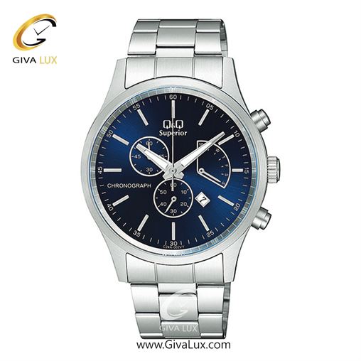 ساعت مچی اورجینال کیو اند کیو مردانه سه موتوره کرنوگراف نقره ای | نقره ای | نقره ای | کد رفرنس C24A-001VY 524_C24A002VY.jpg