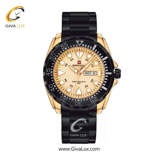 ساعت مچی مردانه بند فلزی ناوی فورس(نیوی فورس)استیل تقویم دار  NF9105 RG/B/RG 525_9105BGG.jpg