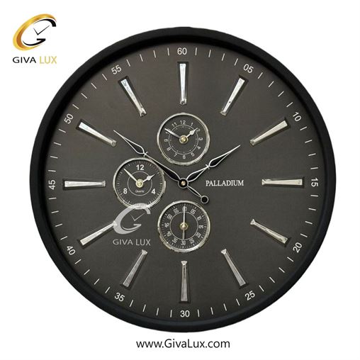 ساعت دیواری اورجینال پالادیوم آلیاژ فلزی مشکی| کد رفرنس 5310
