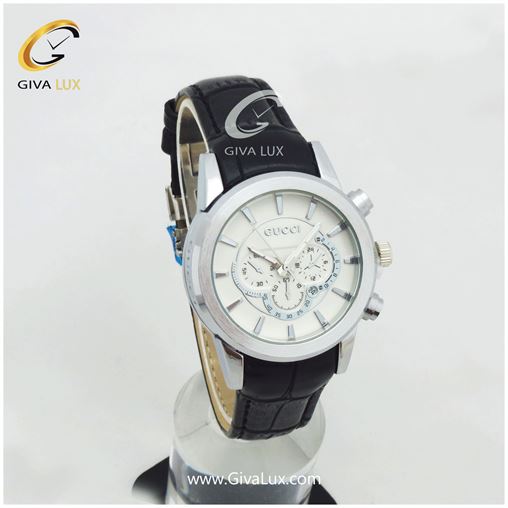 ساعت زنانه طرح سه موتوره گوچی بندچرمی