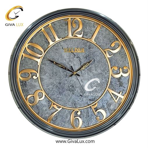ساعت دیواری ولدر عرض قاب 50 سانتیمتر | طوسی | کد رفرنس 5525