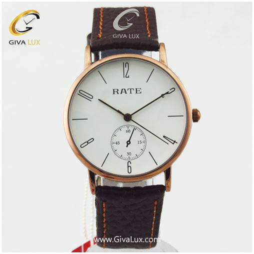 ساعت مچی اورجینال مردانه رِیت RATE رزگلد | قهوه ای| سفید| کد رفرنس T7131G