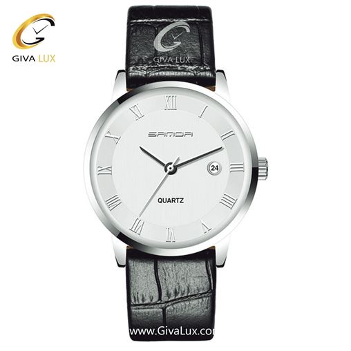ساعت مچی بند چرمی مشکی مردانه ساندا مدل SANDA188
