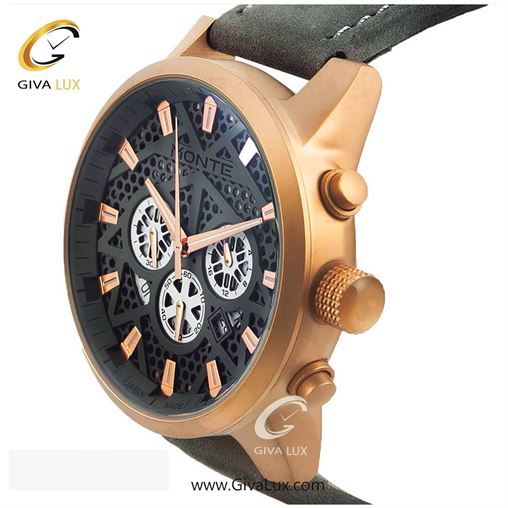 پک کادویی ساعت مچی مردانه سه موتوره کرنوگراف بند چرمی طوسی مونته با بند اضافه  M751340 GRAYRG 56071-2.jpg