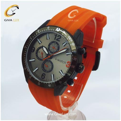 ساعت سه موتوره کرنوگراف  آی واچ مردانه بند رابر