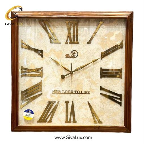 ساعت دیواری اورجینال بتیس چوب قهوه ای| کد رفرنس 5820