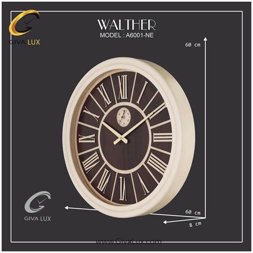 ساعت دیواری اورجینال والتر چوب کرم| کد رفرنس 6001NE 6001-NE-2.jpg