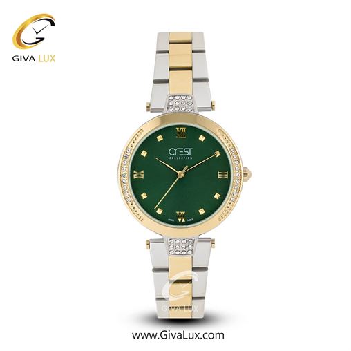 ساعت مچی اورجینال زنانه کرست | Crest  طلایی | طلایی| سفید صدفی| کد رفرنس Crest 6002-2 6002-5.jpg